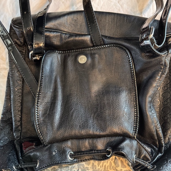 Guess Backpack in Black embossed leather main image 5